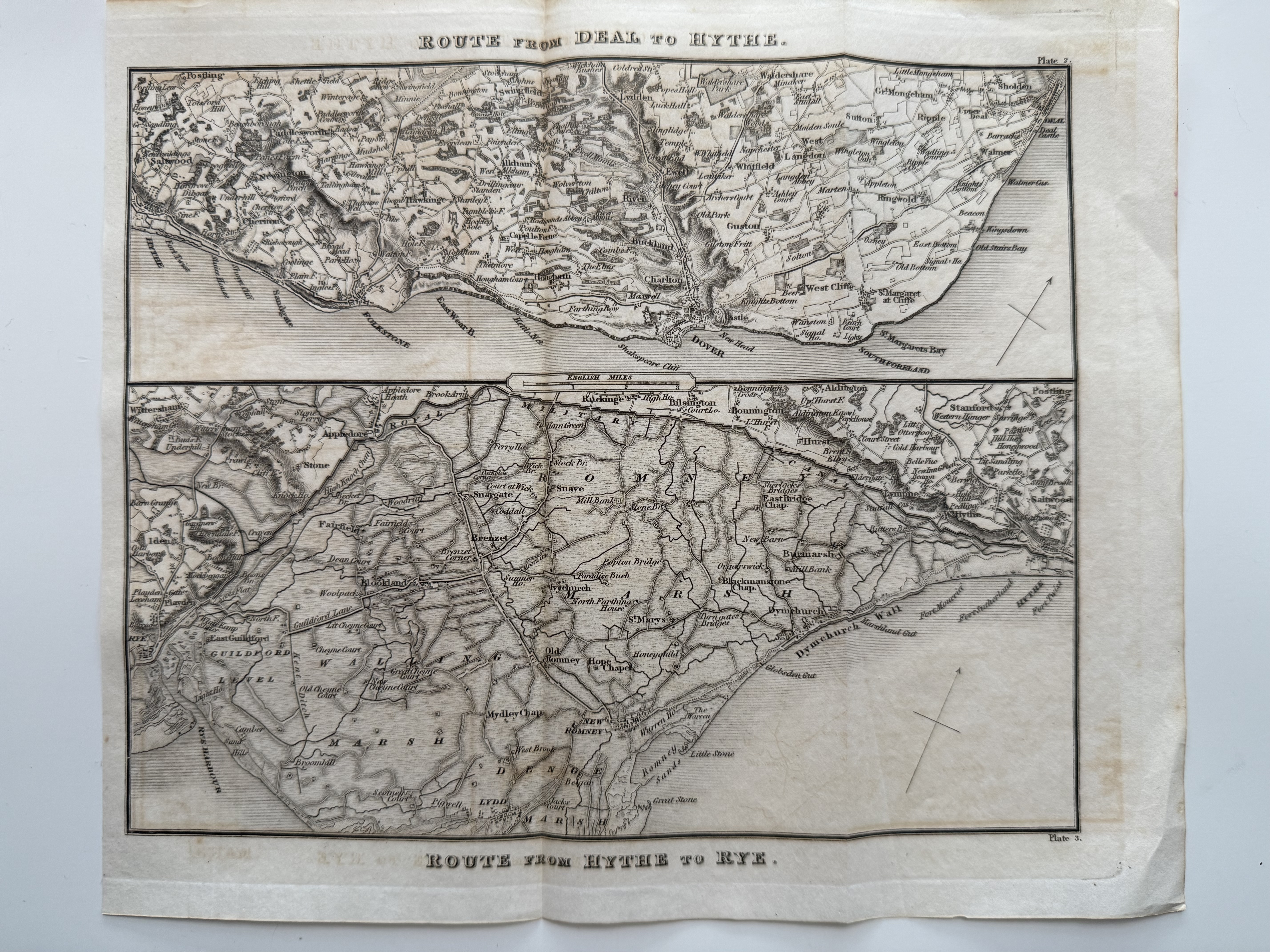 Deal to Hythe Map (1829)