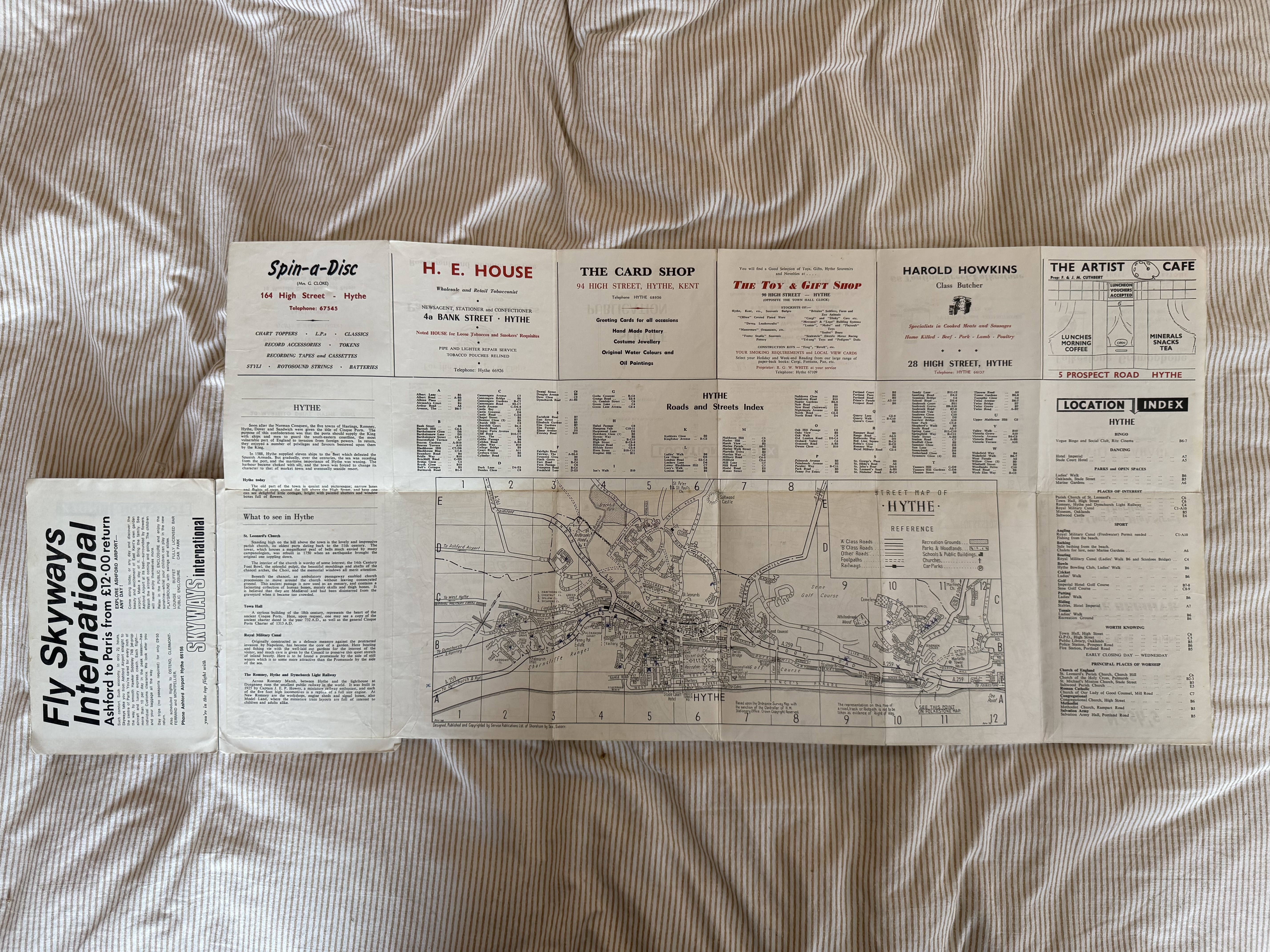 Folkestone & Hythe Street Plan (1960s)